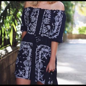 Faithful the Brand Off the shoulder dress